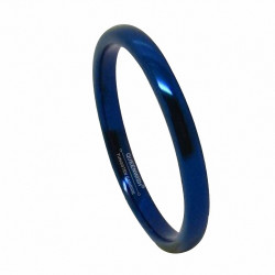 2mm High Polished Domed Blue Tungsten Carbide Ring