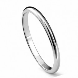 2mm High Polished Domed Tungsten Carbide Ring