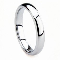 2mm High Polished Domed Tungsten Carbide Ring