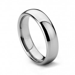 4mm High Polished Domed Tungsten Carbide Ring