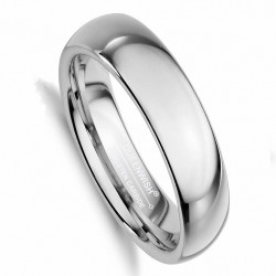 6mm High Polished Domed Tungsten Carbide Ring